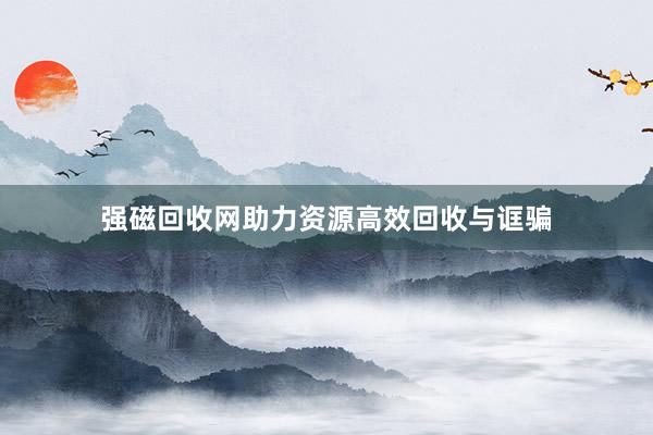 强磁回收网助力资源高效回收与诓骗